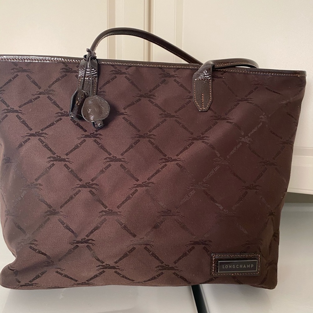NWT Longchamp brown zippered tote